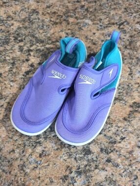 Speedo Kids Purple Turquoise Slip-On Water Shoes Size 11/12Y (XL)